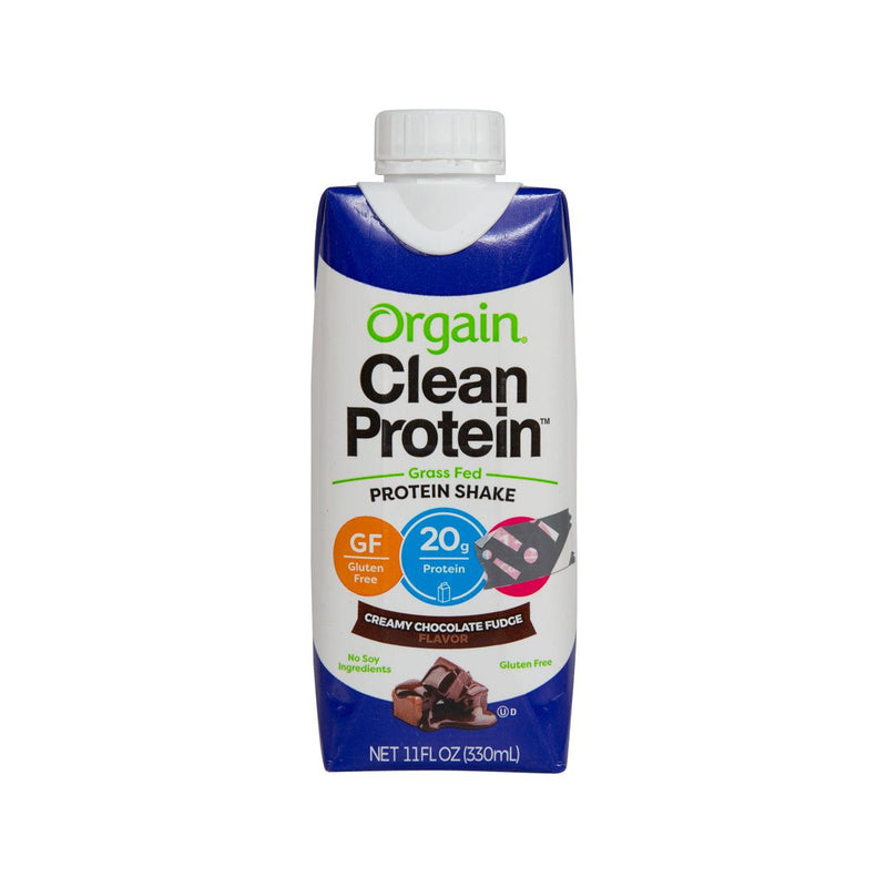 ORGAIN Clean Protein™ Milk Protein Shake - Creamy Chocolate Fudge Flavor  (330mL)