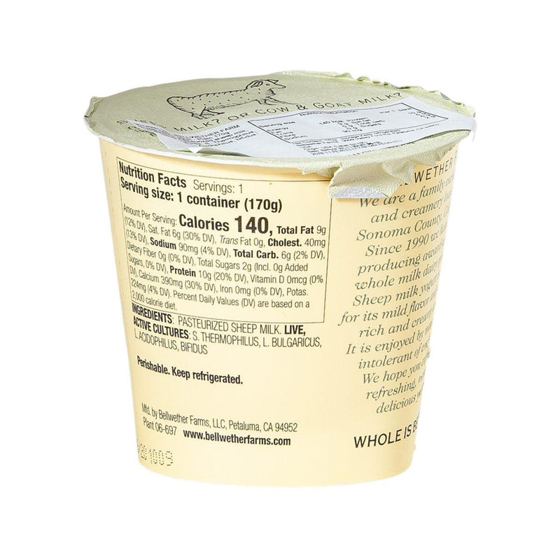 BELLWETHER FARM Sheep Milk Yogurt - Plain  (170g)