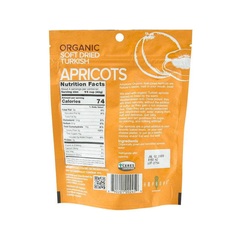 AMPHORA Organic Soft Dried Turkish Apricots  (170g)