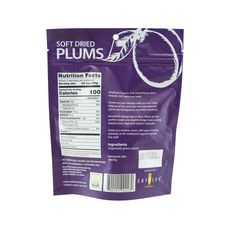 AMPHORA Organic Soft Dried Plums  (170g)