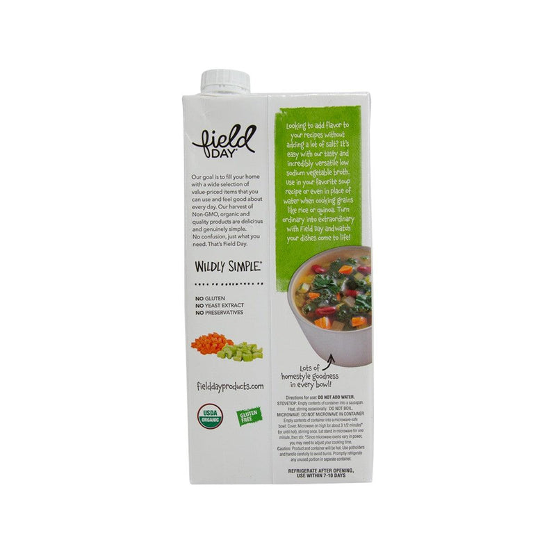 FIELD DAY Organic Vegetable Broth - Low Sodium  (946mL)