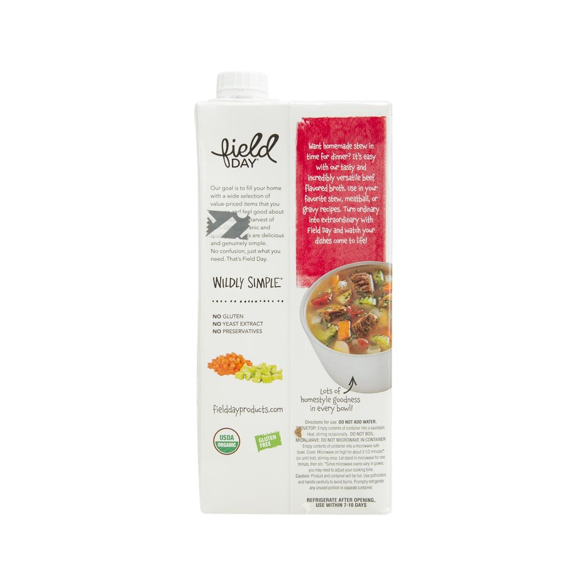 FIELD DAY Organic Beef Flavored Broth  (907g)