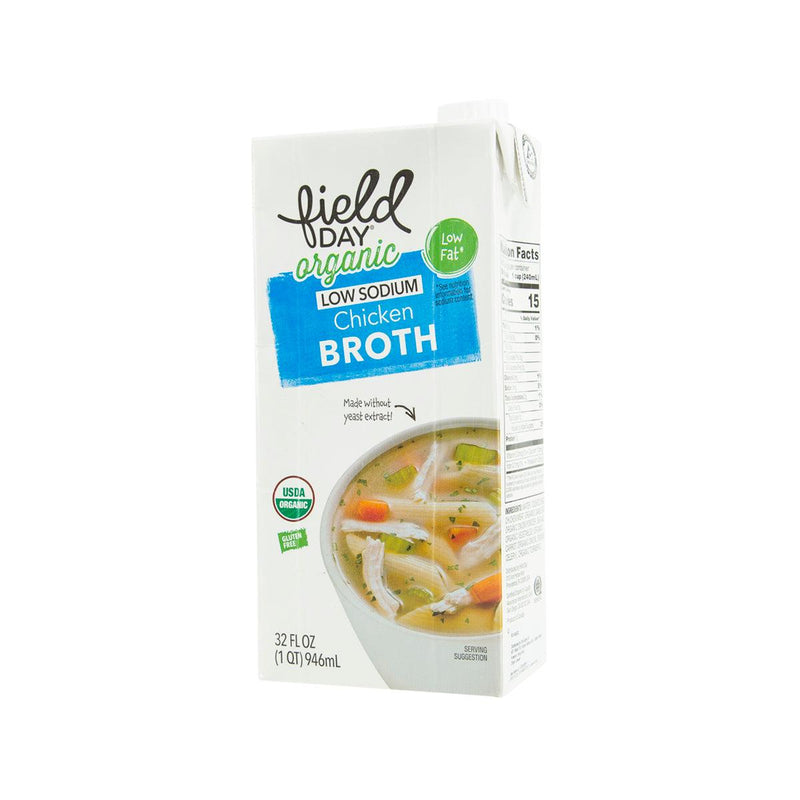FIELD DAY Organic Chicken Broth - Low Sodium  (946mL)
