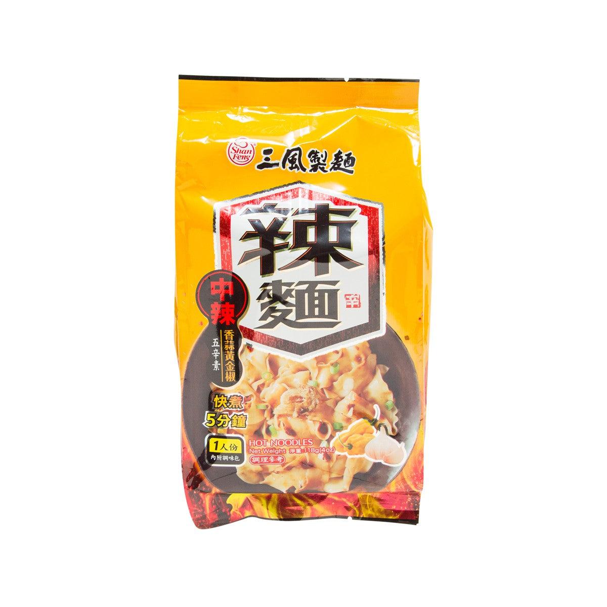 SHAN FENG 辣麵 - 香蒜黃金椒波浪寬麵  (118g)