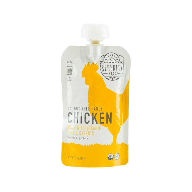 SERENITY KIDS Baby Food - Free Range Chicken with Organic Peas & Carrots  (99g)