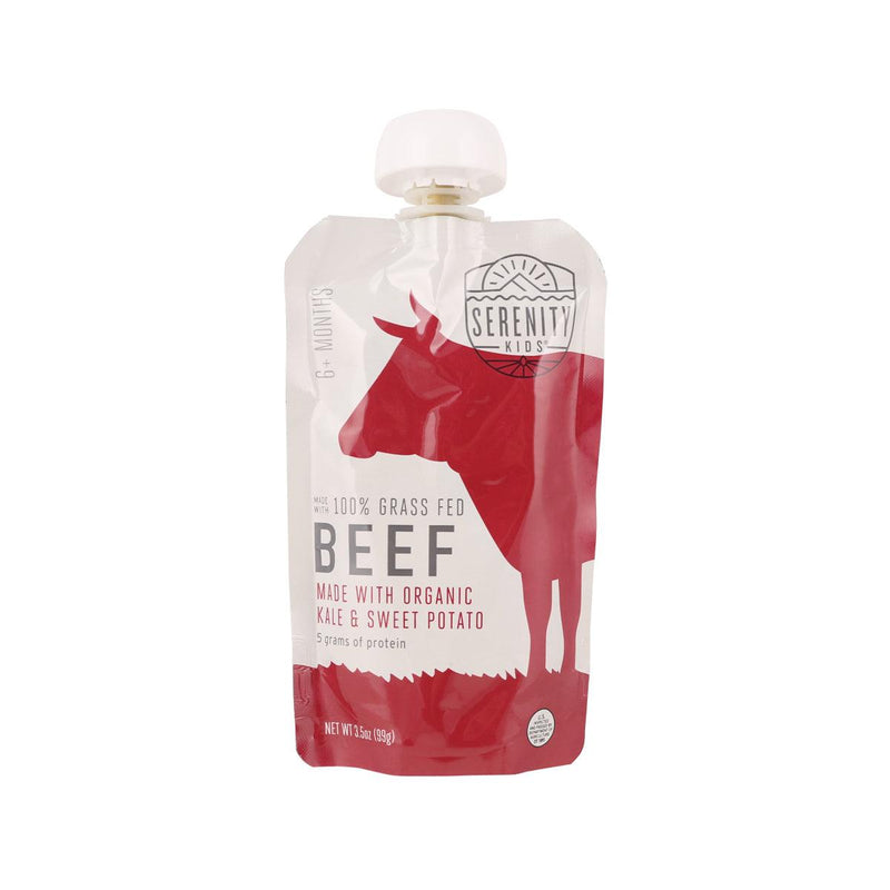 SERENITY KIDS Baby Food - Grass Fed Beef with Organic Kale & Sweet Potato  (99g)