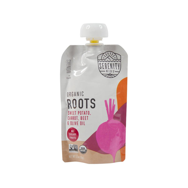 SERENITY KIDS Baby Food - Organic Roots - Sweet Potato, Carrot, Beet & Olive Oil  (99g)