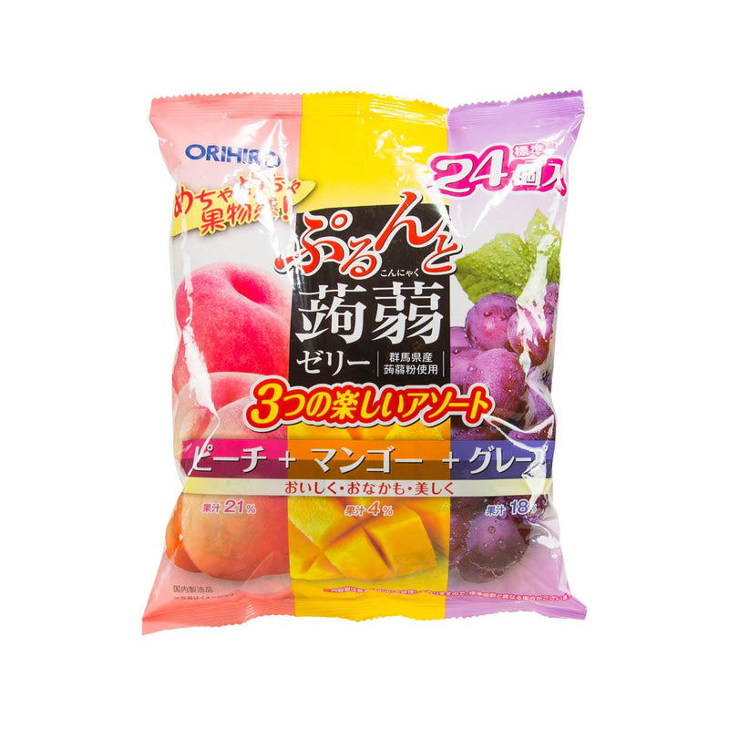 ORIHIRO 蒟蒻果凍 - 桃、芒果及提子  (24pcs)