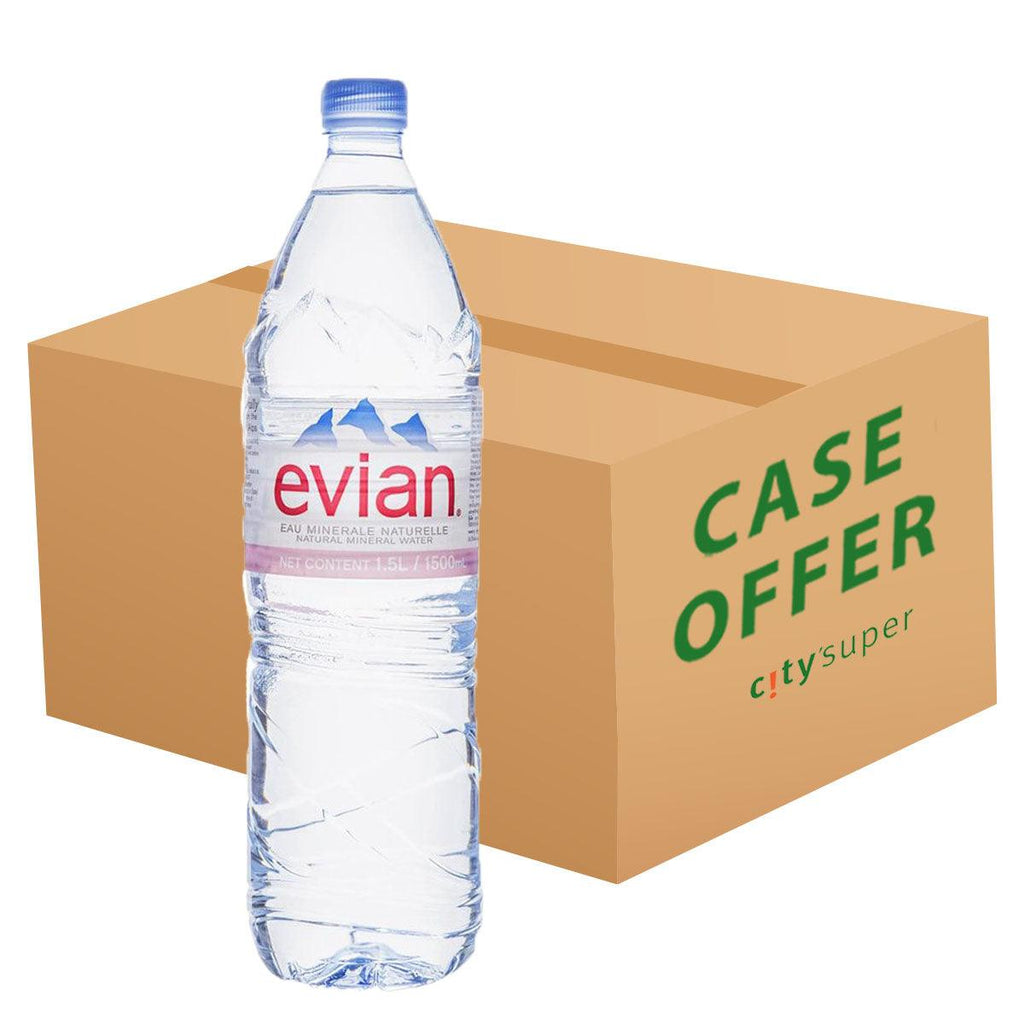 Evian® Natural Spring Bottled Water, 6 bottles / 1 liter - Pay