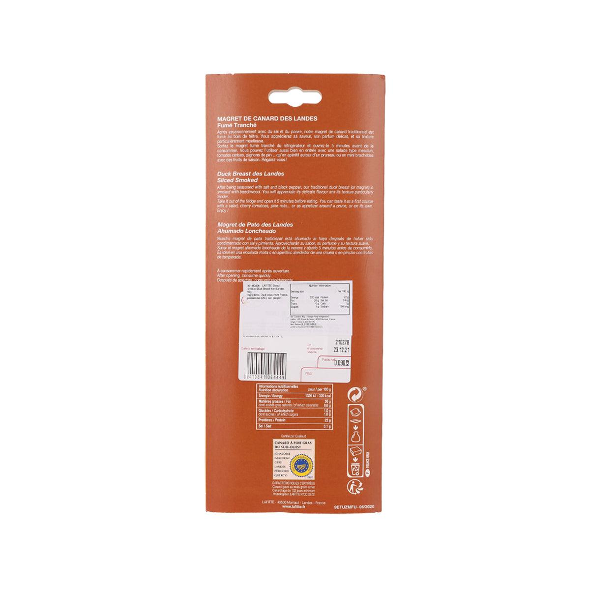 LAFITTE Sliced Smoked Duck Breast from Landes  (90g)