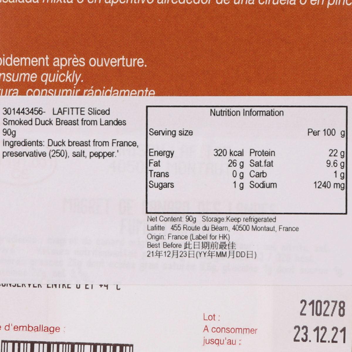 LAFITTE Sliced Smoked Duck Breast from Landes  (90g)