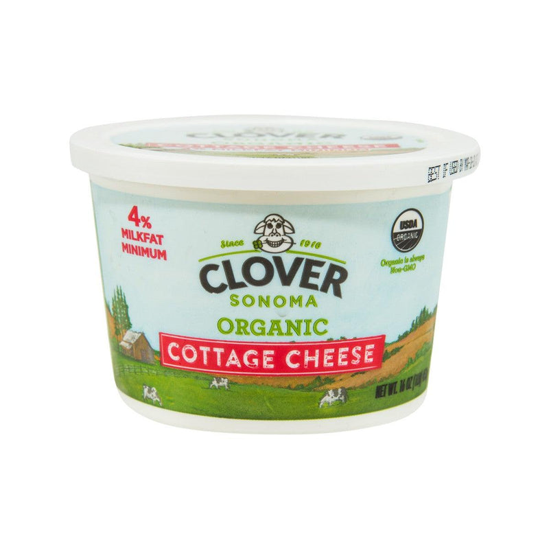 CLOVER Organic Cottage Cheese - 4% Milk Fat Minimum  (453g)