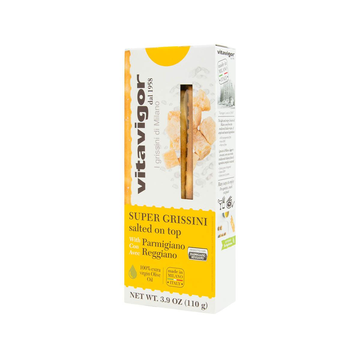VITAVIGOR Grissini Breadsticks Salt on Top - Parmigiano Reggiano with Extra Virgin Olive Oil  (110g) - city'super E-Shop