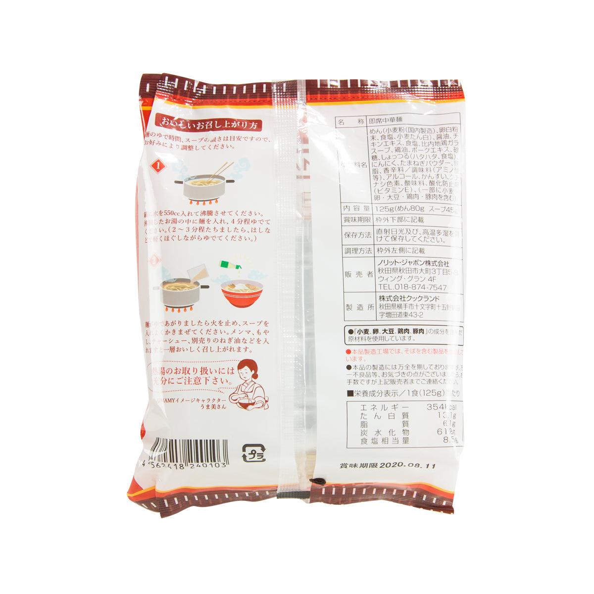 NORITJAPAN 比內地雞白湯拉麵- 醬油味  (125g)