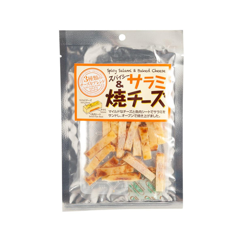 HASESHOKUHIN Spicy Salami & Baked Cheese Fish Snack  (48g)
