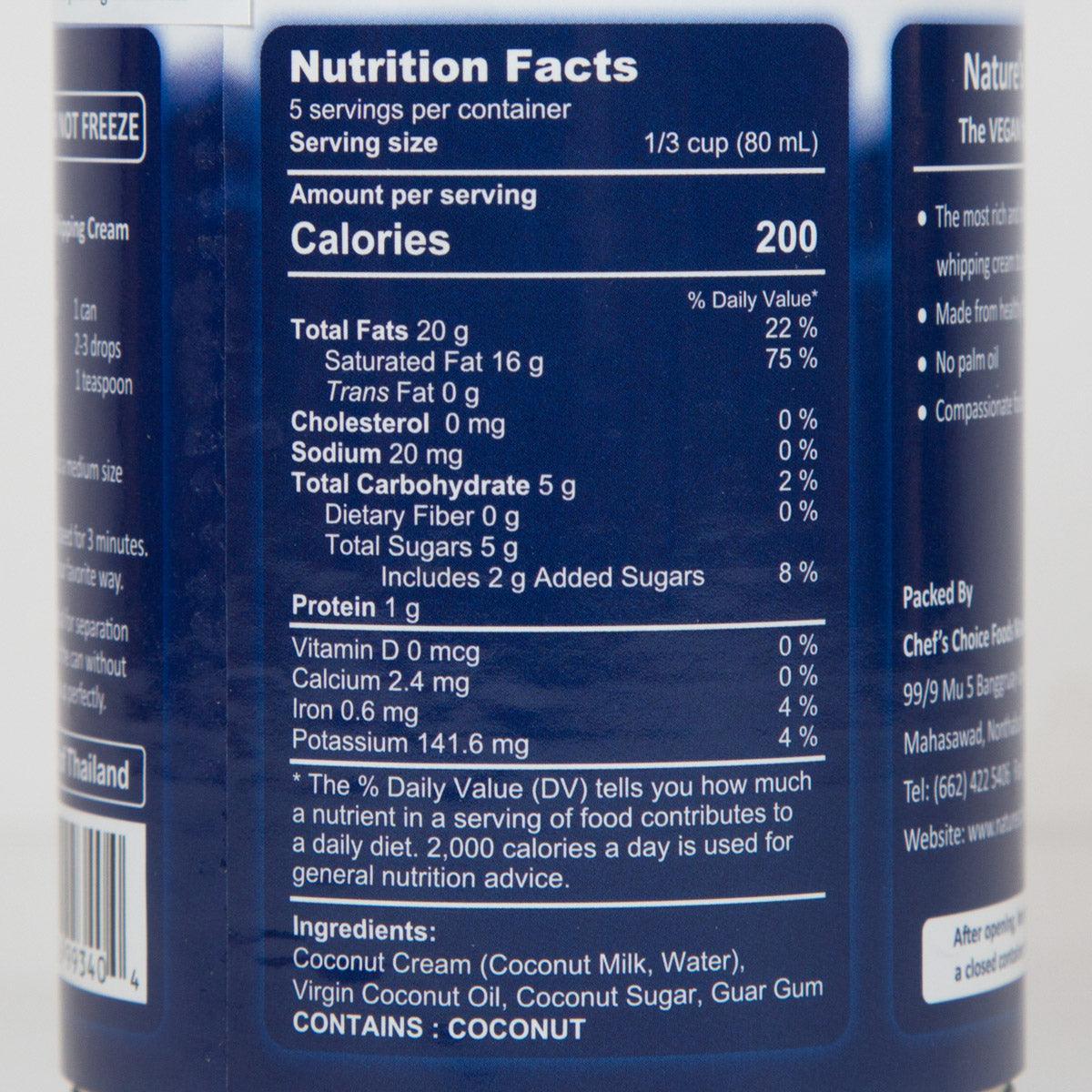 NATURE'S CHARM Coconut Whipping Cream  (400mL)