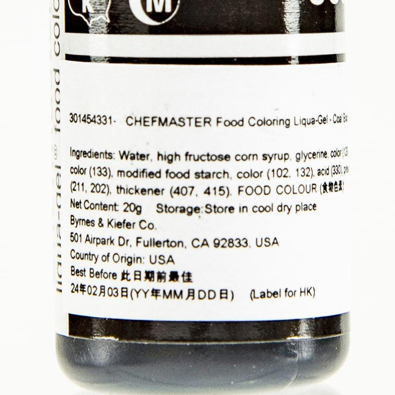CHEFMASTER 食用色素凝膠 - 墨黑色  (20g)