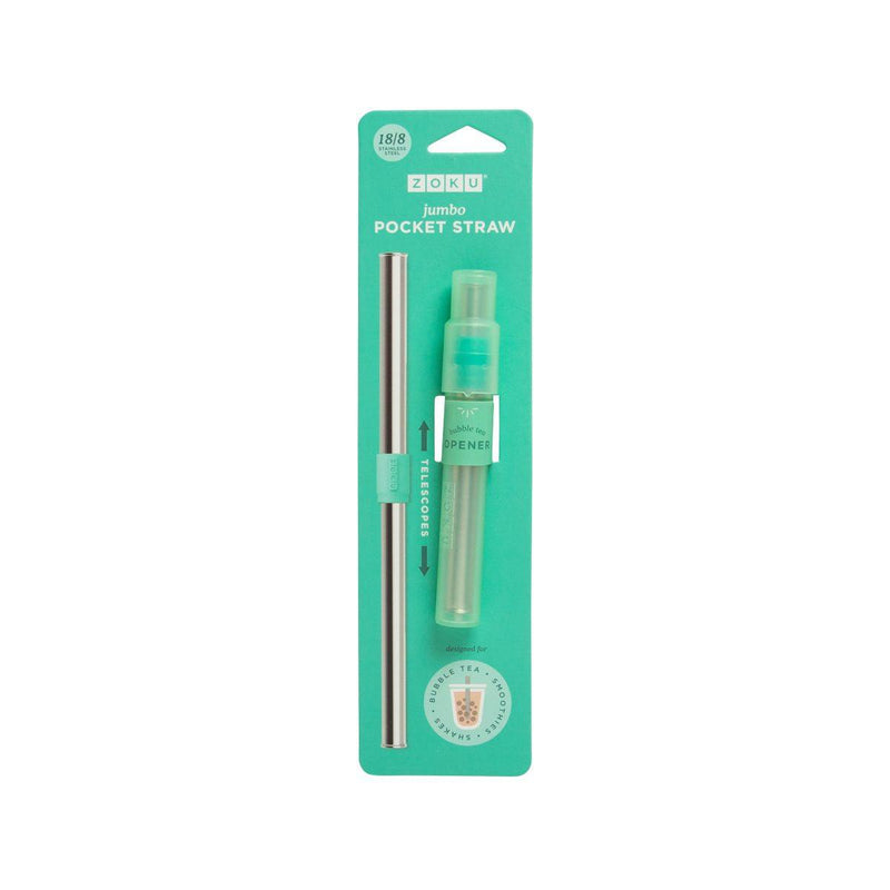 ZOKU Jumbo Pocket Straw - Teal - city&