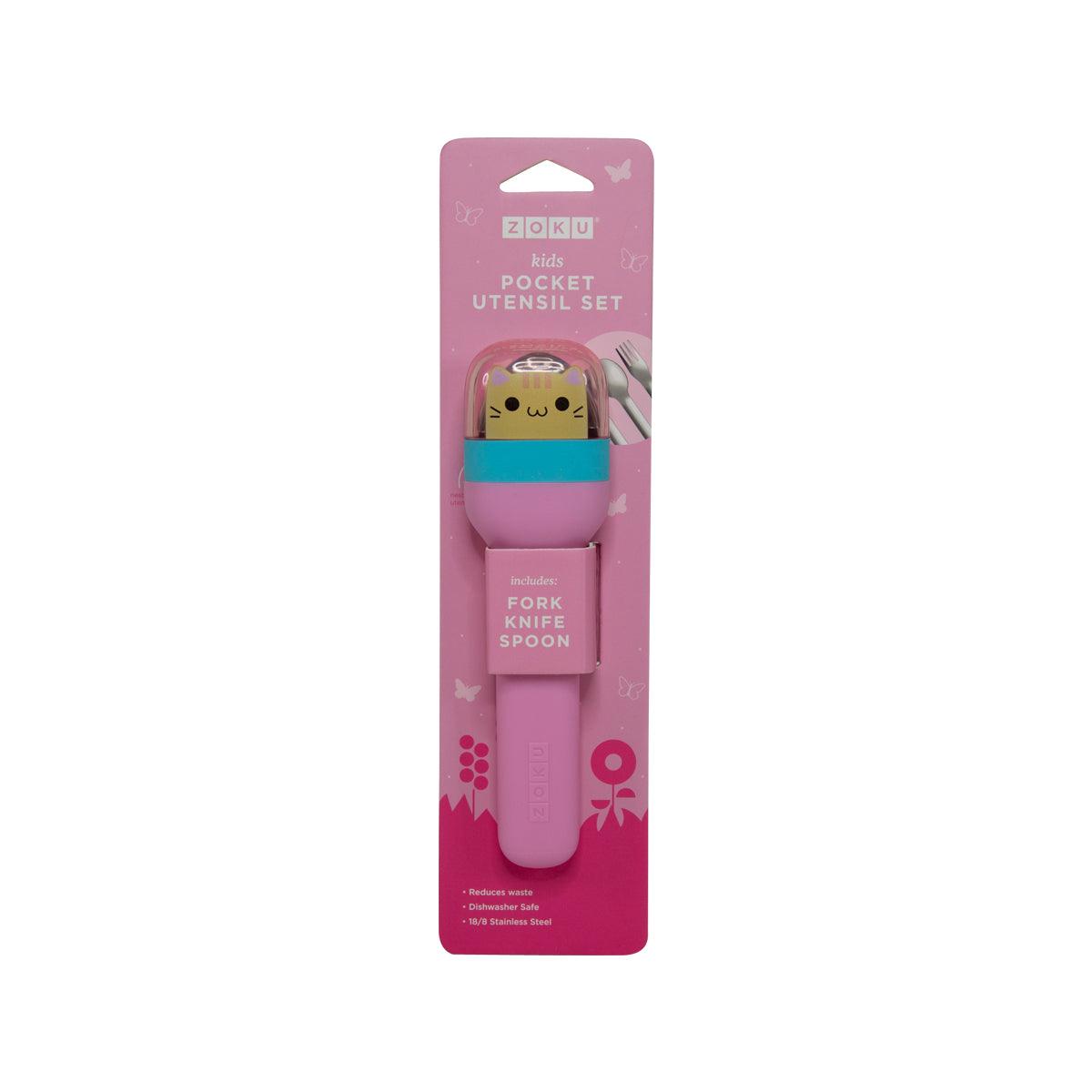 ZOKU Kids Pocket Utensils - Kitty - city'super E-Shop