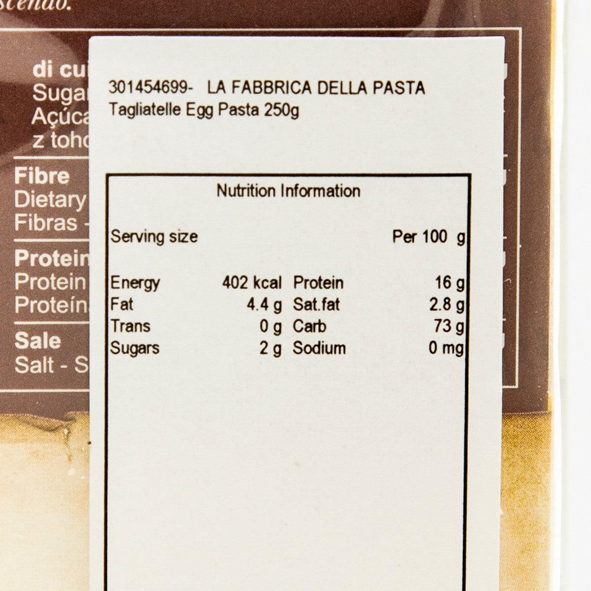 LA FABBRICA DELLA Artisanal Tagliatelle Egg Pasta  (250g)