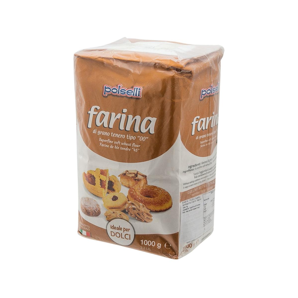 POLSELLI Superfine Soft Wheat Flour Type 00 - Ideal for Cake  (1kg)