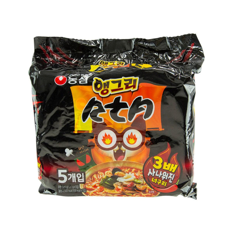 NONG SHIM Angry Neoguri Spicy Noodles - Seafood Flavor  (5 x 121g)