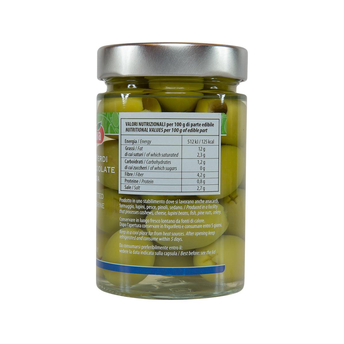 MADAMA OLIVA Giant Green Pitted Mild Olives in Brine  (295g)