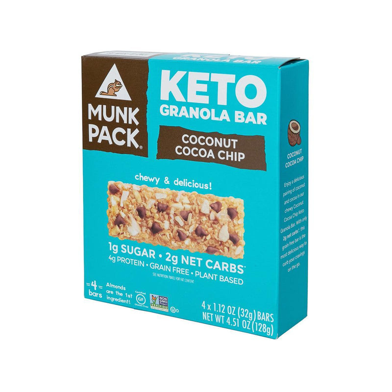 MUNK PACK Keto Granola Bar - Coconut Cocoa Chip  (128g)