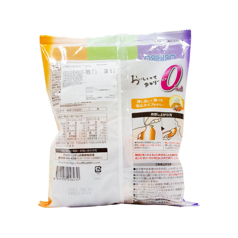 ORIHIRO Zero Calorie Konnyaku Jelly - Kyoho & Muscat & Mango  (432g)