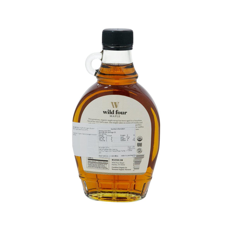 WILD FOUR Organic Bourbon Barrel-Aged Maple Syrup  (237mL) - city&