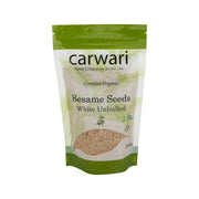 CARWARI Organic White Sesame Seeds - Unhulled  (200g)