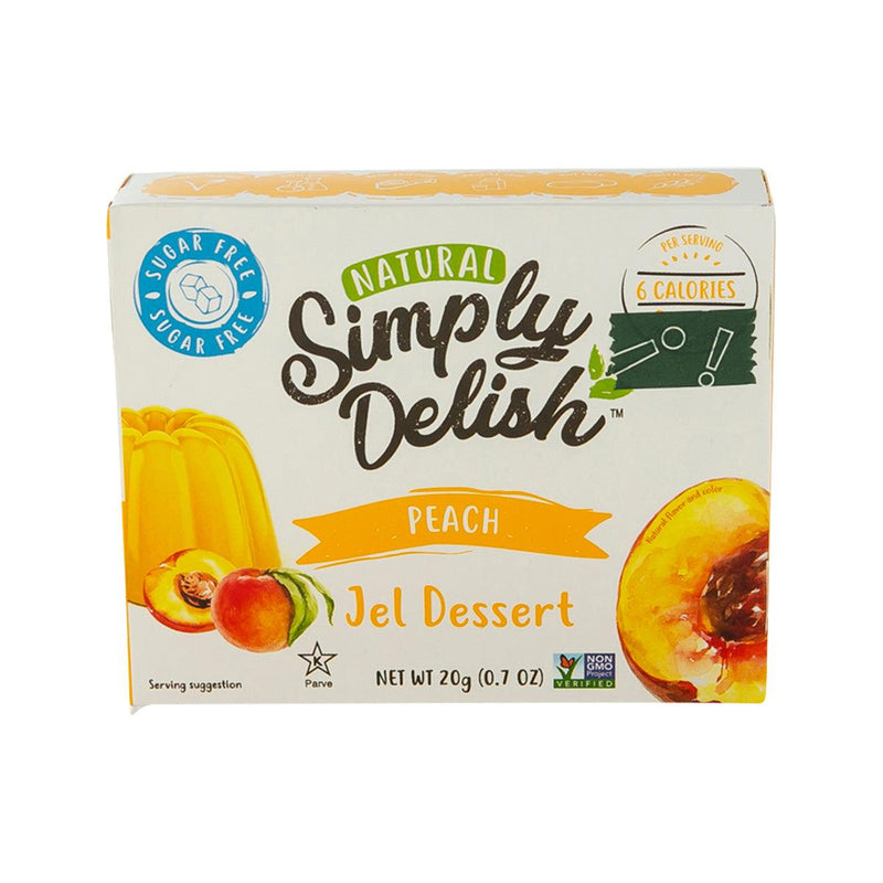 SIMPLYDELISH Sugar Free Plant-Based Jel Dessert - Peach Flavor  (20g)