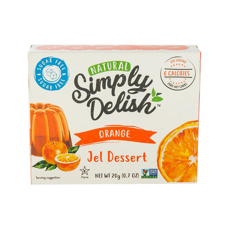 SIMPLYDELISH Sugar Free Plant-Based Jel Dessert - Orange Flavor  (20g)
