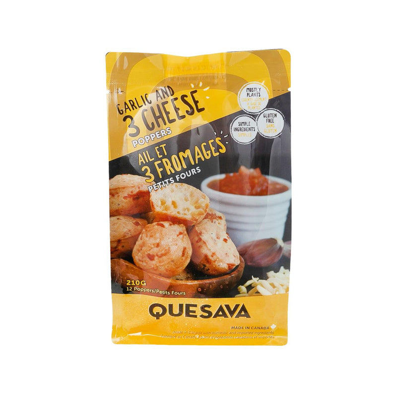 QUESAVA Garlic and 3 Cheese Poppers  (210g)
