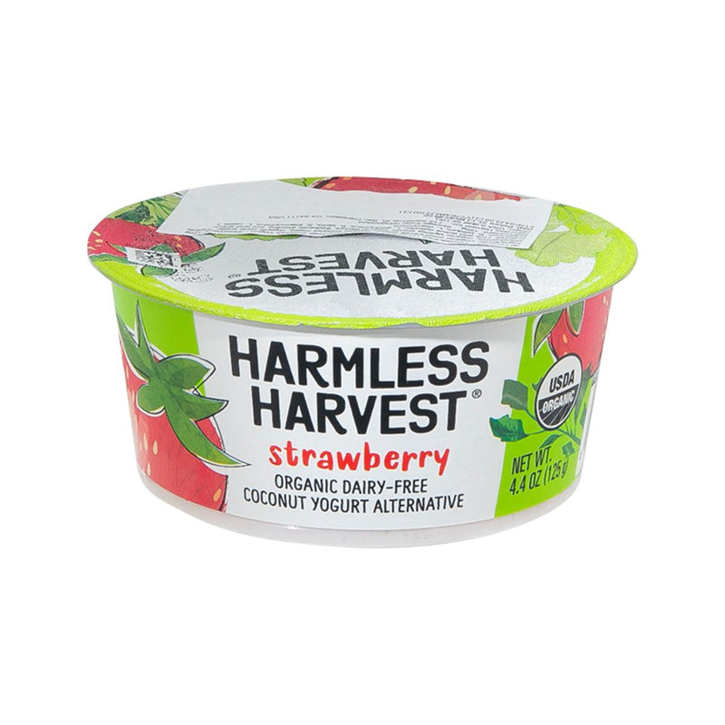 HARMLESS HARVEST Organic Dairy-Free Coconut Yogurt - Strawberry  (125g)