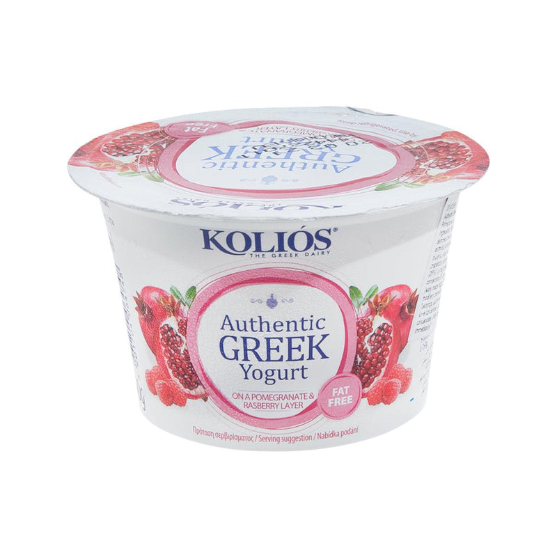 KOLIOS Fat Free Authentic Greek Yogurt - Pomegranate & Raspberry  (150g)