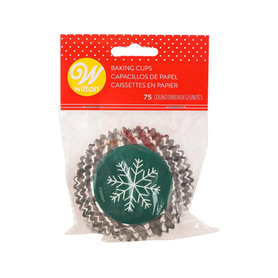 WILTON Xmas Standard Baking Cups - Snowflake  (75pcs) - city'super E-Shop