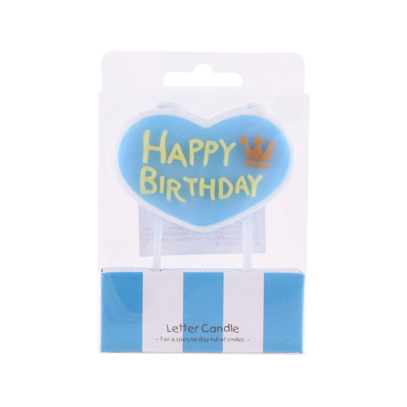 CUXCO Letter Candle - Happy Birthday - Blue