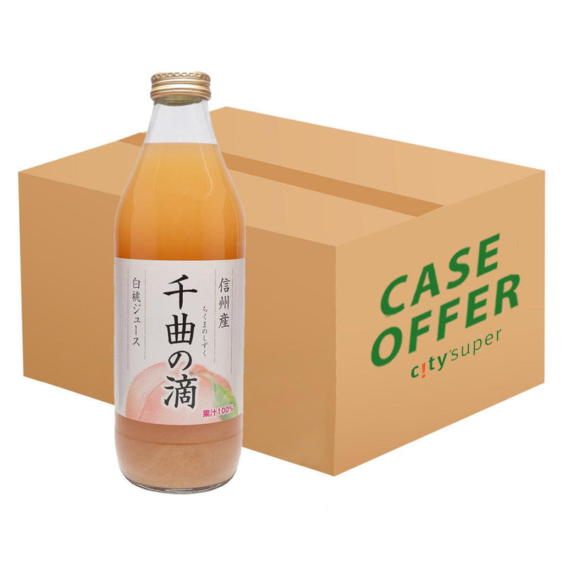 KOTOBUKIKOUGEN Shinshu White Peach Juice - Chikuma No Shizuku  (4 x 1L)