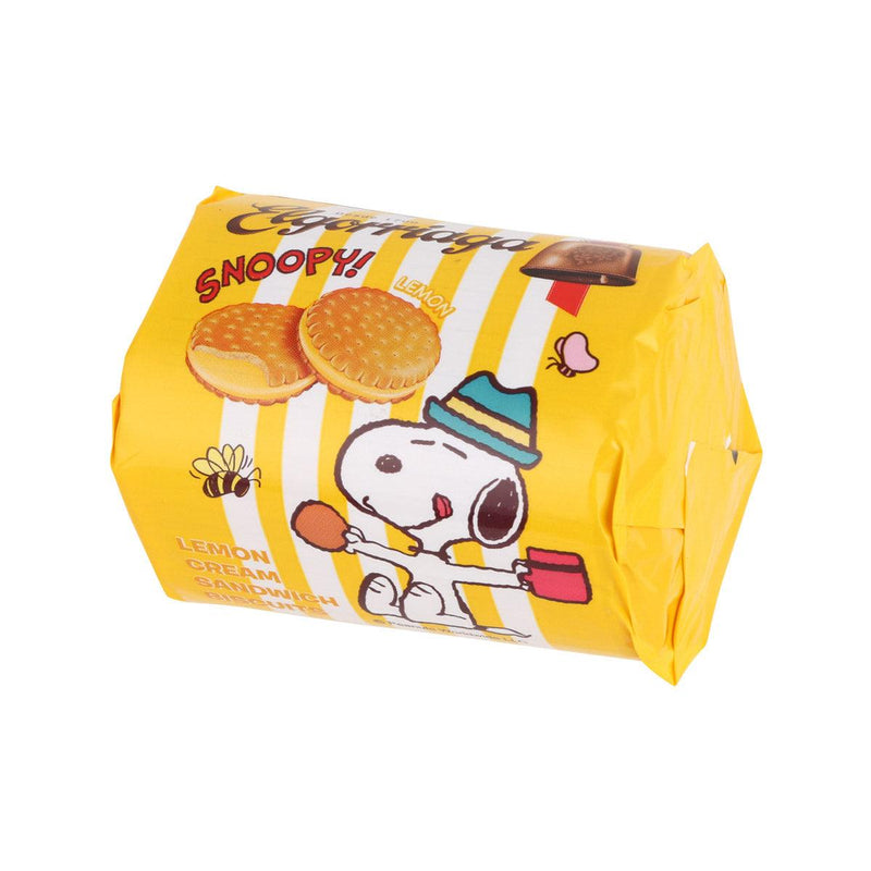 WISMETTAC Snoopy Cream Sandwich Biscuits - Lemon  (90g) - city&