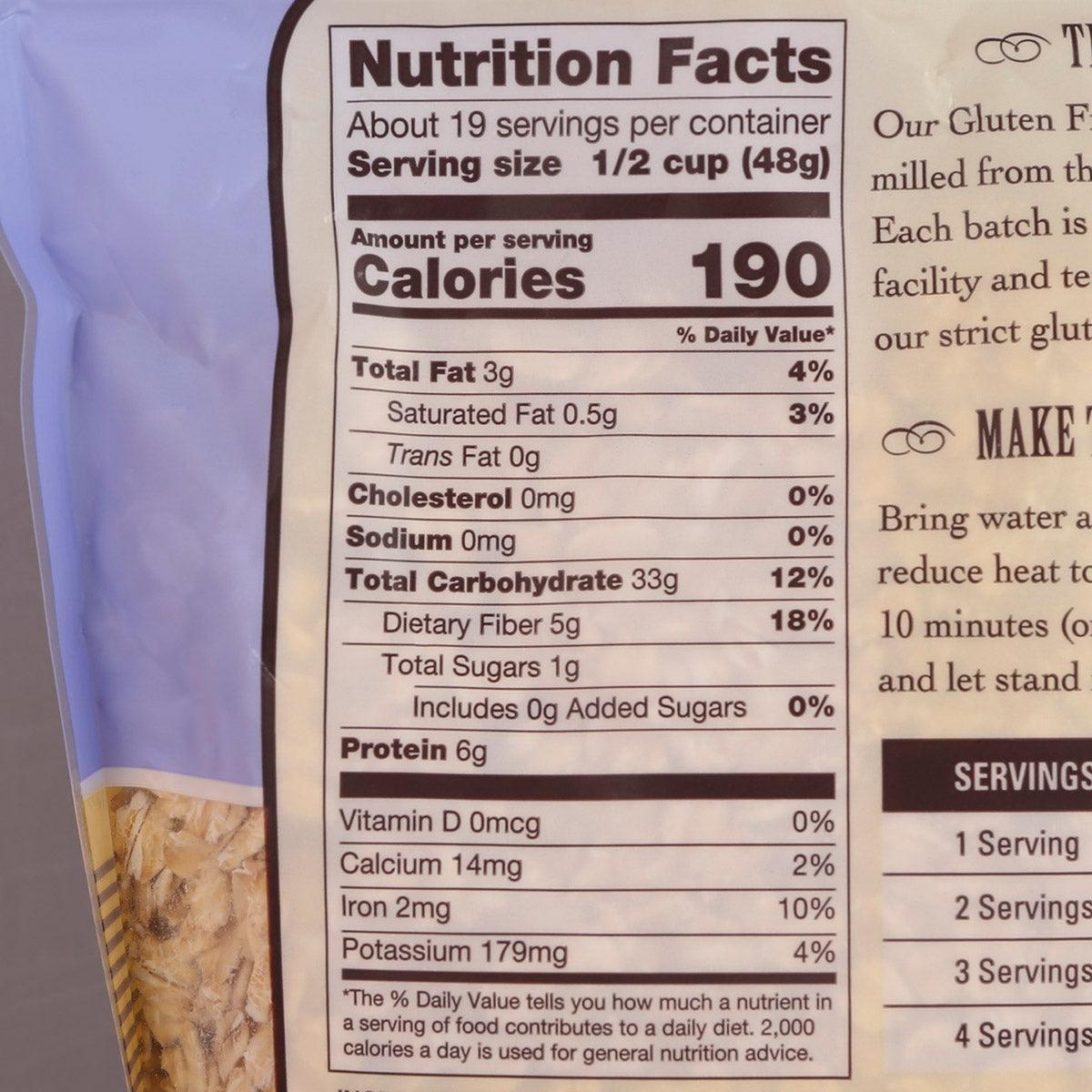 BOB'S RED MILL Organic Gluten Free Old Fashioned Rolled Oats  (907g)
