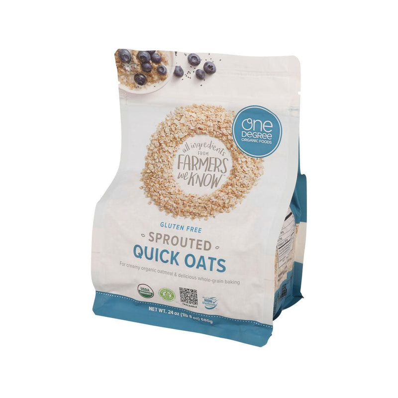 ONE DEGREE Organic Gluten Free Sprouted Quick Oats  (680g)