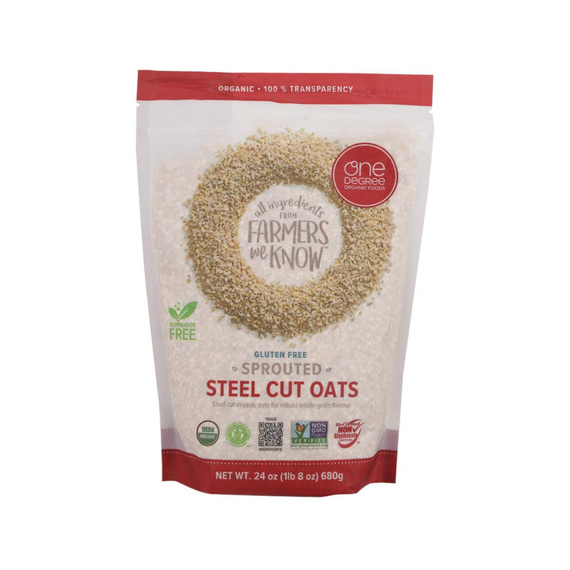 ONE DEGREE Organic Gluten Free Sprouted Steel Cut Oats  (680g)
