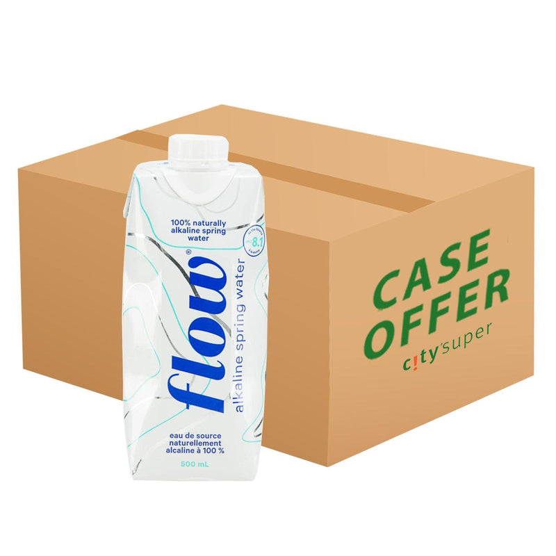 FLOW 100% Naturally Alkaline Spring Water  (12 x 500mL)