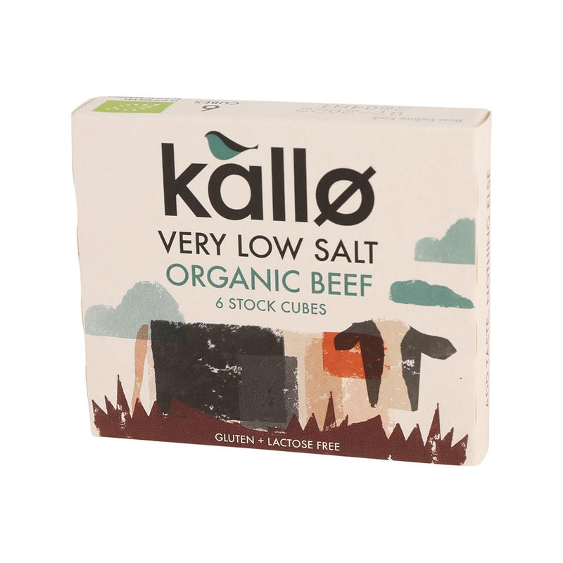 KALLO Organic Very Low Salt Beef Stock Cubes  (48g)
