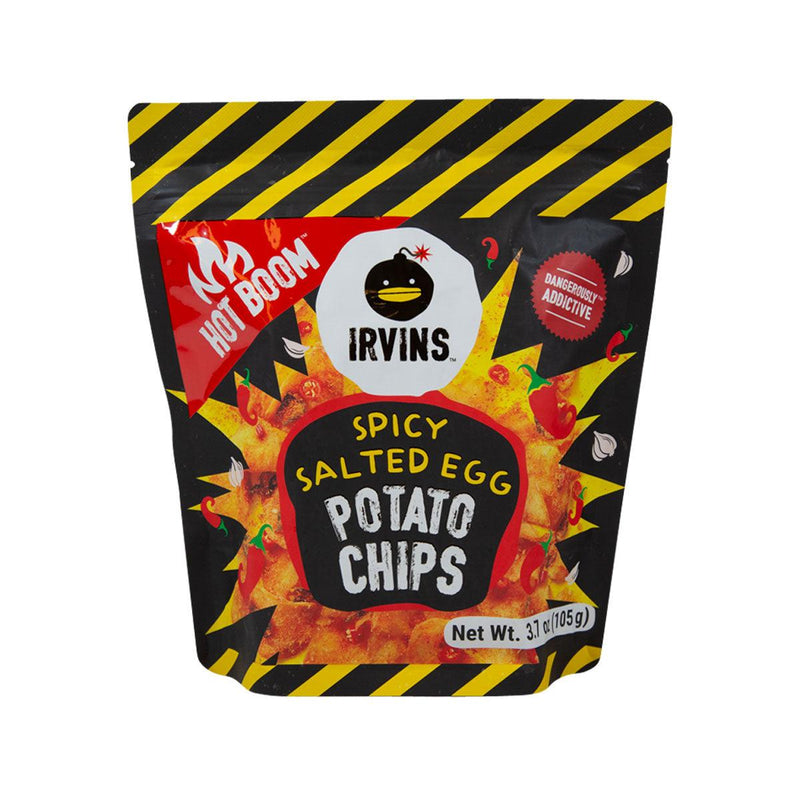 IRVINS Hot Boom Salted Egg Potato Chips  (95g)