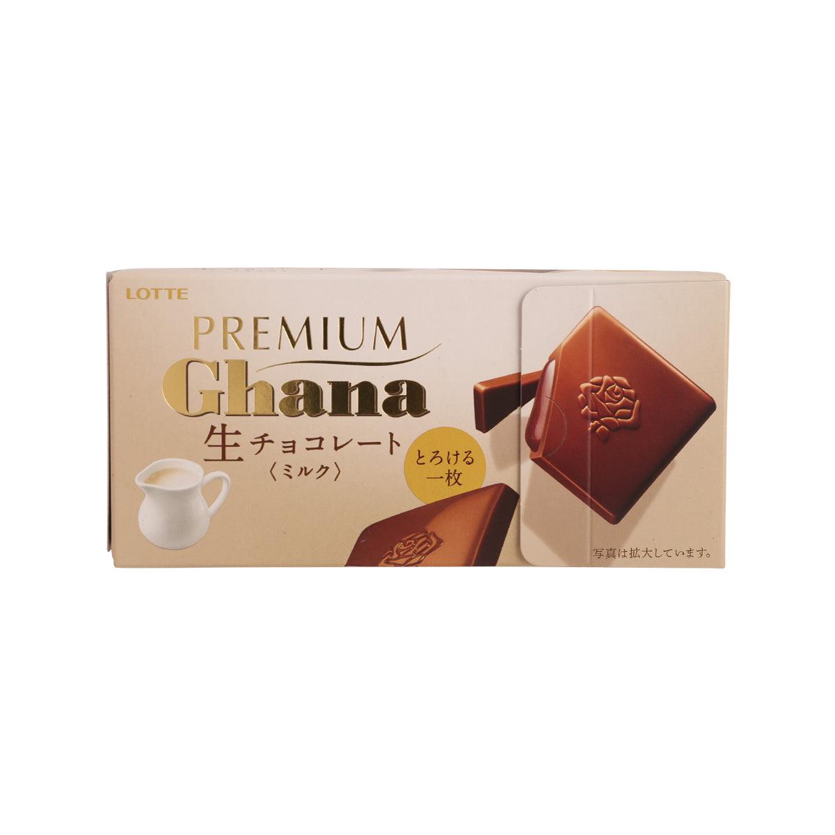 LOTTE Premium Ghana Nama Chocolate - Milk Flavor  (68g)
