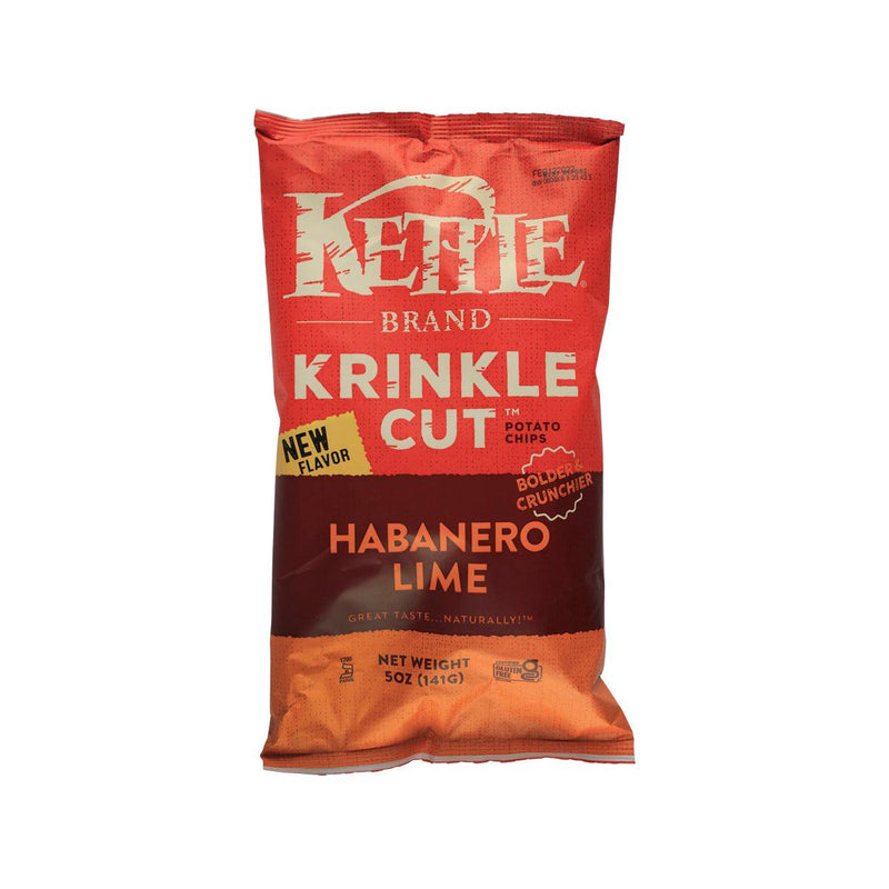 KETTLE Krinkle Cut Potato Chips - Habanero Lime  (141g)