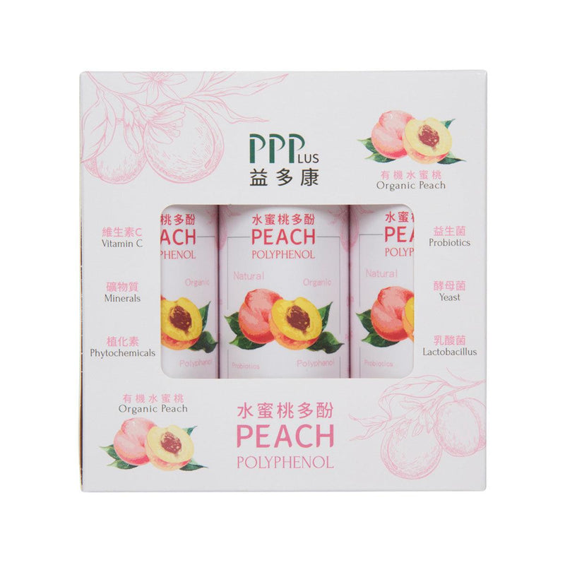 PPPLUS Peach Polyphenol Probiotics Drink Pack  (3 x 50mL)