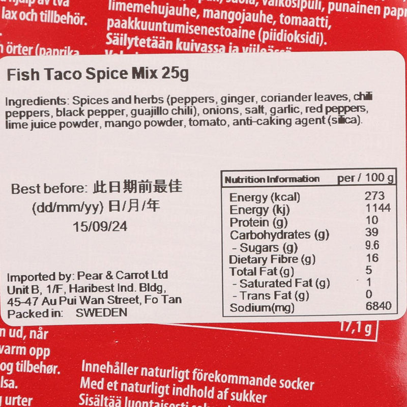 SANTA MARIA Fish Taco Spice Mix  (25g)